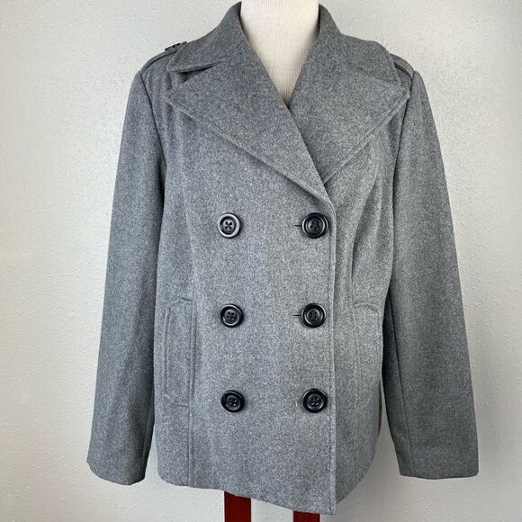 Old Navy Wool Blend Pea Coat Size L EUC - Picture 1 of 7